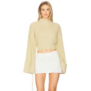 NWT Cropped Turtle Neck Sweater | Wheat - Wheat / XXS